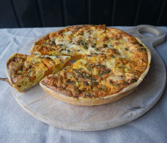 Afbeelding van Pompoen quiche met prei